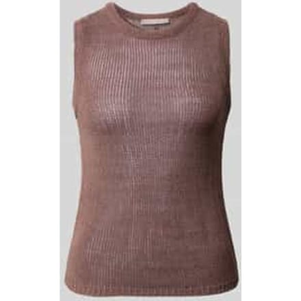 Gebreide top met ronde hals