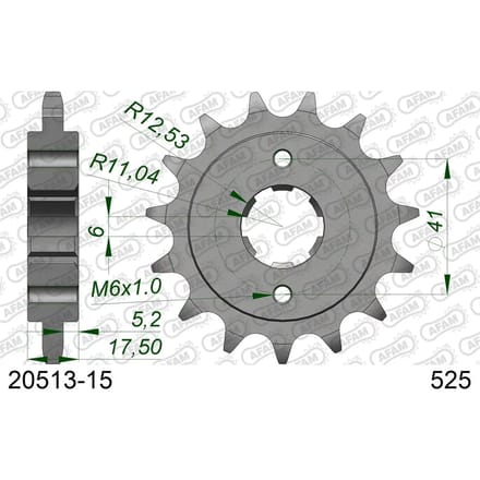 Tandwiel Afam 525 15 dents