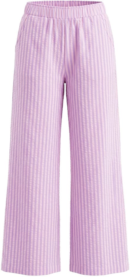 Studio Untold - Dames - Broek wijde pijpen seersucker strepen - Sering - Maat 52