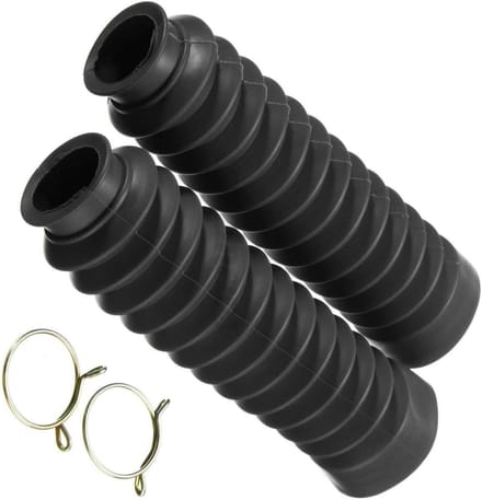 Motorcycle Fork Gaiters - Rubber Bellows Protection for Motorcycles and ATVs