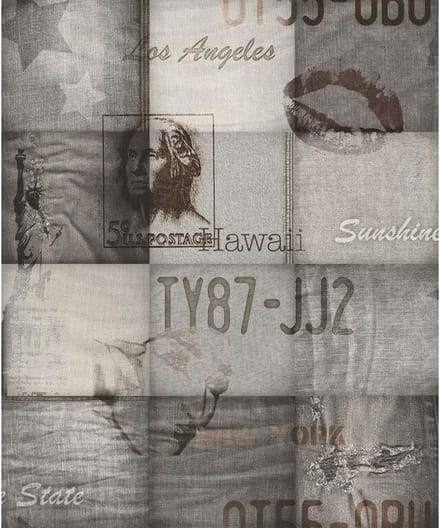 Dutch Wallcoverings vliesbehang Amerika/jeans - grijs