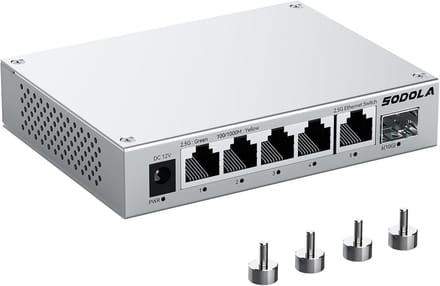 2.5G Netwerk Switch met 10G Uplink - 6 Poorts Gigabit Ethernet Switch