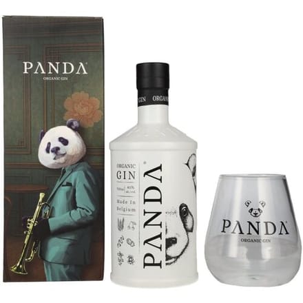 Panda Organic Gin 40% Vol. 0,7l in geschenkverpakking met Glas