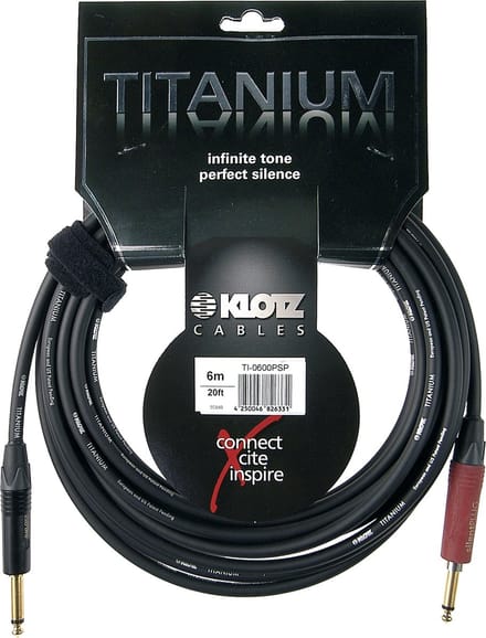 Klotz TI-0600PSP Titanium instrumentkabel 6 m - Instrumentenkabel