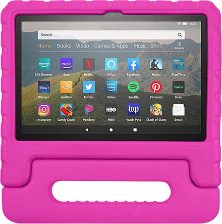 Rixus - Tablethoes voor Kinderen - Roze - iPad 10.2 (2021/2019) - iPad Air 3 10.5 (2019) - iPad Pro 10.5 (2018)