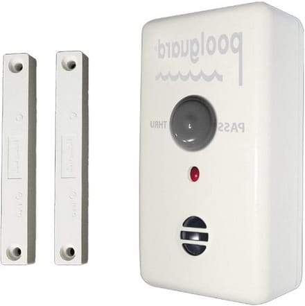 Pool Gate Alarm - Outdoor Alarm - Pool Safety - Passage Function - 10 Feet Range - White