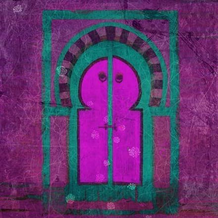 Safaary - Marokkaanse Schilderij Poort Paars