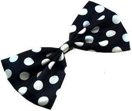 Zac's Alter Ego - Large polkadot bow Haarclip - Zwart