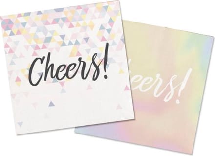 Folat - Servetten - Cheers Parelmoer - 16 stuks 33x33 cm
