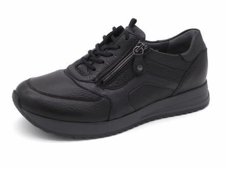 Waldläufer Dames Sneaker - 752002-200-001 Zwart - Wijdte H - Maat 6½ (40)