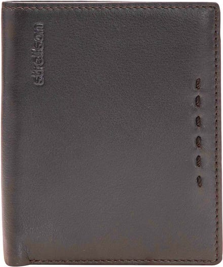 strellson Leren portemonnee Oxford Circus Jorge Billfold V8 Wallet Dark Brown donkerbruin