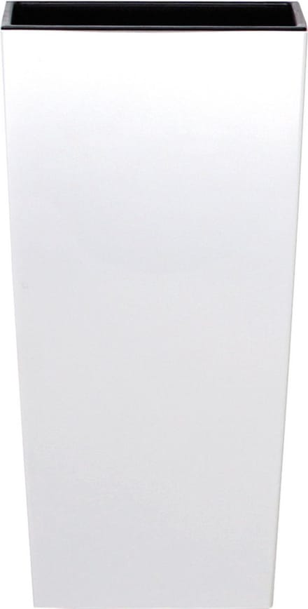 Prosperplast bloempot/plantenpot Urbi met binnenpot - wit - 29 x 29 x 55 cm - Kunststof