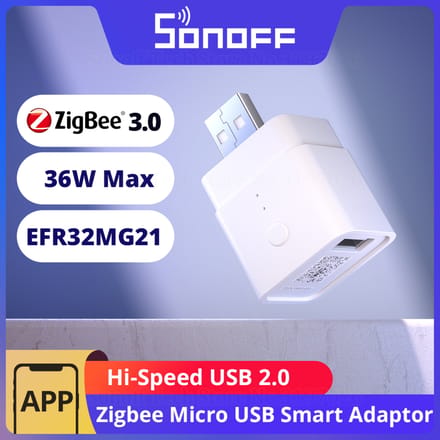 SONOFF ZBMicro Zigbee Micro USB Smart Adapter Snelle Oplading EFR32MG21 Brede Bereikhoogte Spraakbesturing eWeLink Alexa Google