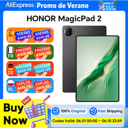 Wereldwijde versie HONOR MagicPad 2-tablet Android 12,3-inch OLED-scherm  Snapdragon 8s Gen 3 CPU 13 MP camera aan de achterzijde 10050 mAh-batterij