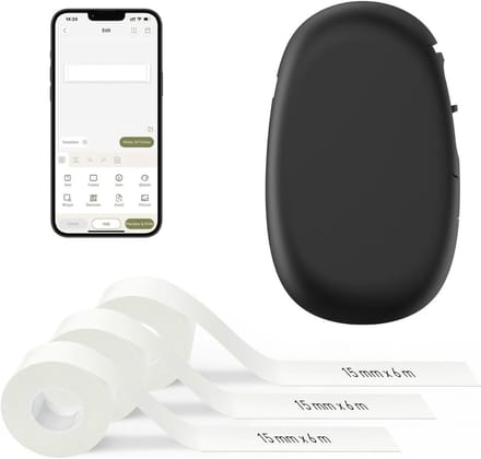 SCH® Labelmaker - Labelprinter - Label Maker - Zwart- 6cm x 16cm x 9cm