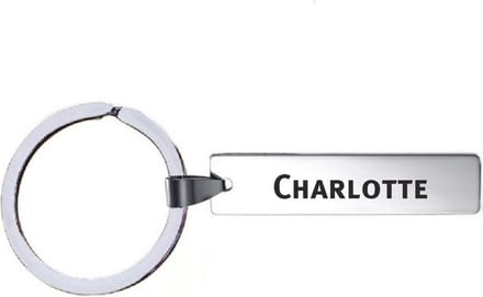 Sleutelhanger Met Naam - Charlotte - RVS
