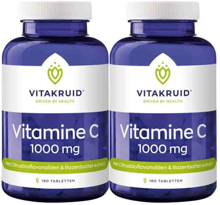 Vitakruid Vitamine C 1000 mg - 2 x 180 tabletten - Voordeelverpakking