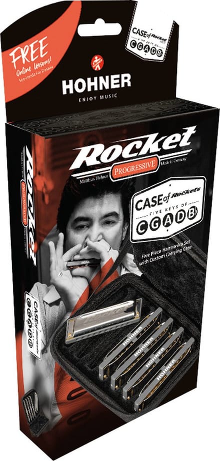 Hohner Rocket C/G/A/D/Bb diatonische mondharmonica - set van 5