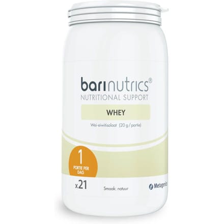 BariNutrics Whey Natuur 21 Porties