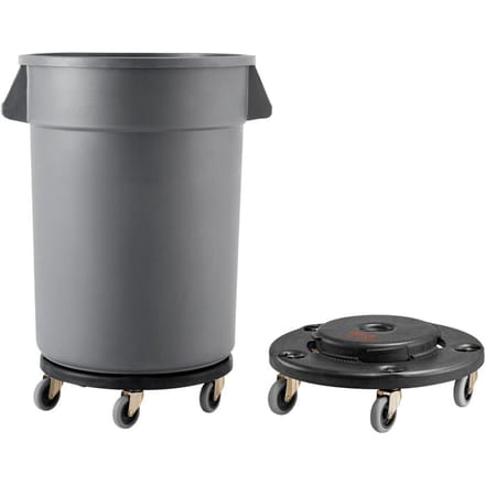 2 Pakken Ronde Afvalbak Dolly Geschikt voor 20, 32, 44, 55 Gallon Afvalcontainer