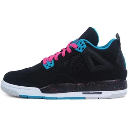 Air Jordan 4 Retro 'Black Vivid Pink' Gs 487724-019 38.5