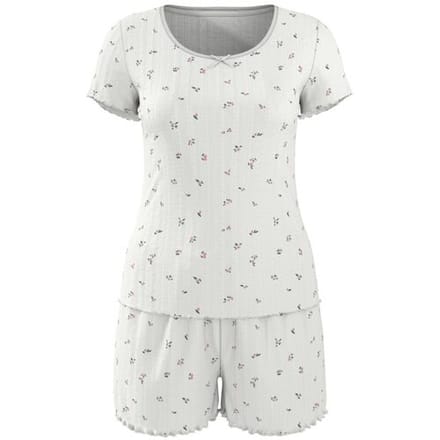 ESMARA Pointelle dames shortama (wit, S (36/38))