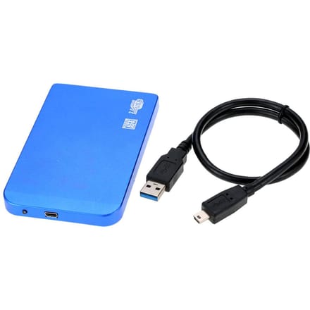 Slanke Super Snelheid 6Gbps Aluminium 2TB 2.5  SATA SSD HDD Harde Schijf Box USB 3.0 Externe 2.5in blauw