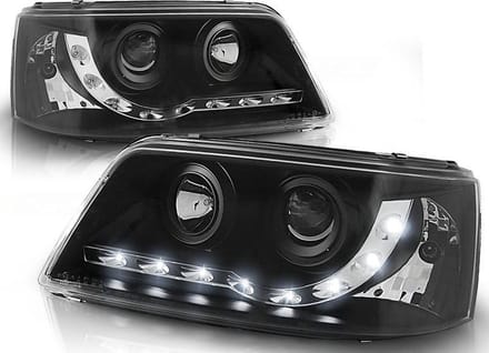 Koplampen met parkeerlicht VW T5 04 03-08 09 ZWART