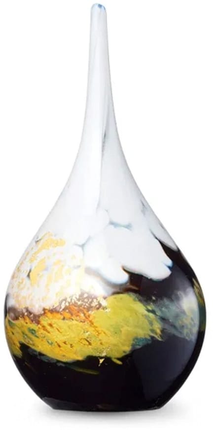 Glazen Urn Druppeltje Elegance-line small drop goud Druppel Glas Mini Urn Urn Voor As