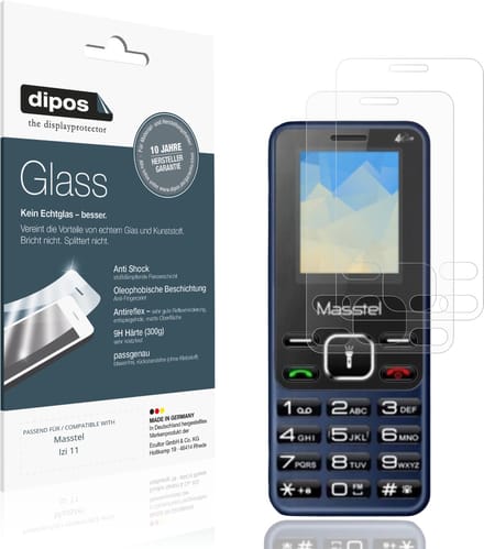 dipos – 2x Matte Pantserfolie geschikt voor Masstel Izi 11 | 9H Screenprotector