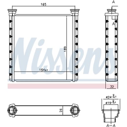 Warmtewisselaar, interieur verwarming NISSENS 70533