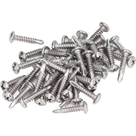 100 Pièces Vis Autoperceuses Acier Inoxydable Tête Ronde M4.2x19 Kit d'Accessoires de Fixation