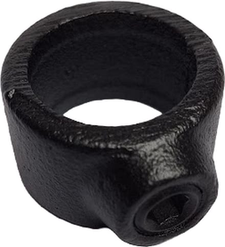 Buiskoppeling Zwart - Ring - Ø 26,9mm - Matzwart gecoat - ABsteigerhout