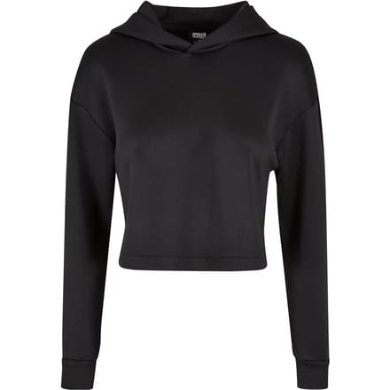 Urban Classics - Short Scuba Crop Hoodie - S - Zwart