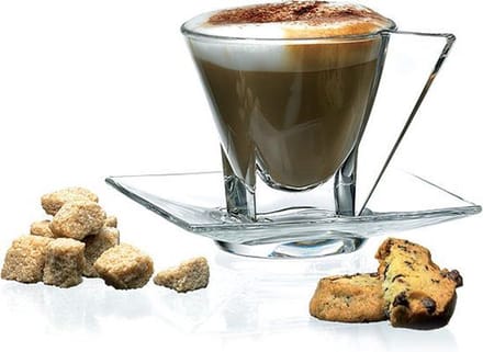 RCR CRISTALLERIA ITALIANA FUSION SET CAPPUCCINO 2 ST