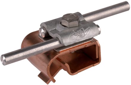 Dehn Bimetaalgootklem met dubbele klinknagel Cu-St/Tzn - 339157
