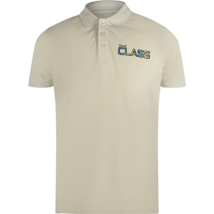 Cavalli Class Levendige Bloemenlogo Beige Zand Poloshirt