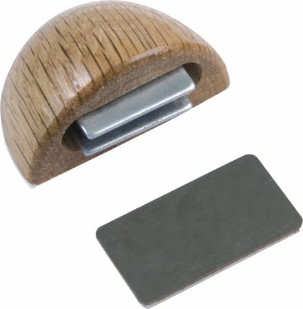 AMIG Deurstop/deurmagneet - D48mm - zelfklevend - eiken - kunststof