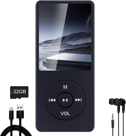 SNJY® MP3 Speler Bluetooth - MP4 Speler - Muziek Speler - 32 GB - Zwart