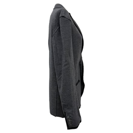 Lanvin single-breasted blazer met reverskraag in grijze wol