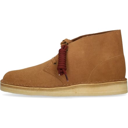 Desert Coal donkerzand suede lifestyle-schoen voor heren