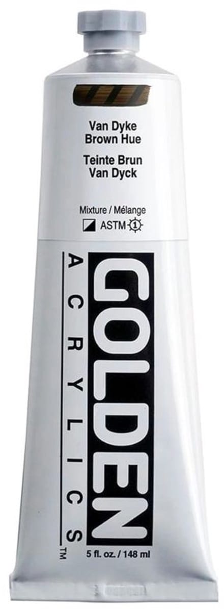 Golden Heavy Body Acrylverf Van Dyke Bruin Toon 148 ml