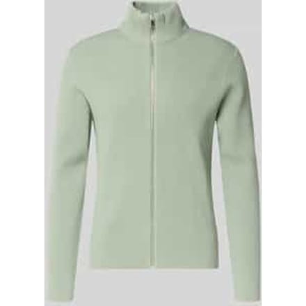 Cardigan met opstaande kraag en ritssluiting