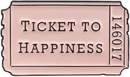 Pin Broche - enamel pin - kledingspeld - Ticket to happiness
