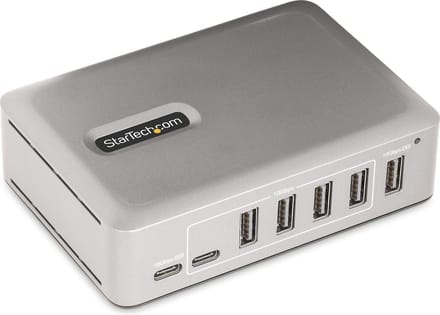 StarTech.com 7-Port USB-C Hub, 5x USB-A + 2x USB-C, Self-Powered met 65W Power Supply, USB 3.1 10Gbps, Desktop/Laptop USB Hub met 0.9m USB-IF Gecertificeerde Locking Kabel, USB Type C Hub