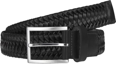 LLOYD Leren Riem Braided Men´s Belt W80 Black Zwart