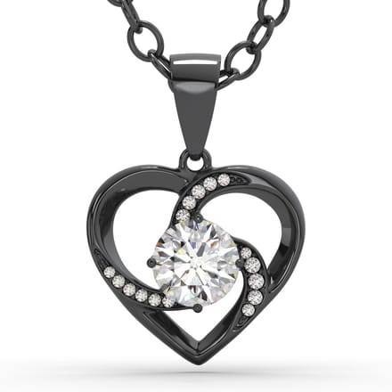 SERASAR Ketting van Sterling Zilver [Emotion] - Zwart - 925 Sieraden