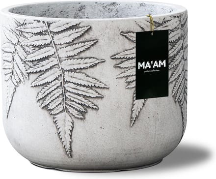 MA'AM Pottery Vio bloempot cilinder - D37x30 - Wit - varen plant design - binnen/buiten - duurzame kwaliteit