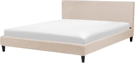 FITOU - Tweepersoonsbed - Zandbeige - 180 x 200 cm - Polyester