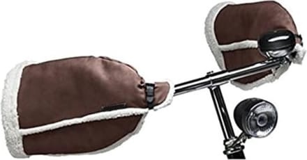 Handwarmers Fiets - Fietswanten - Bruin/Wit